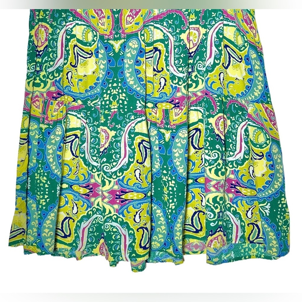 Umgee Vibrant Paisley Dress w/ Pockets & Embroidered Lace Sleeves & V-Neckline L - Picture 8 of 14